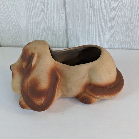 VTG Basset Hound Dog Planter Glazed J.S.N.Y Taiwan  EUC - Picture 4 of 9